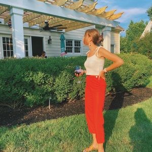 Lisa Says Gah Capri Linen Pants